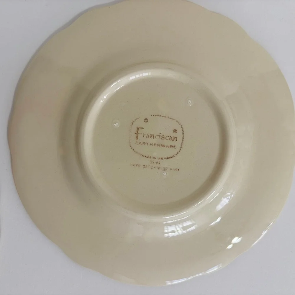 Vintage FRANCISCAN Desert Rose Set‎ of 4 Bread Butter Plates USA Made 6 3/8